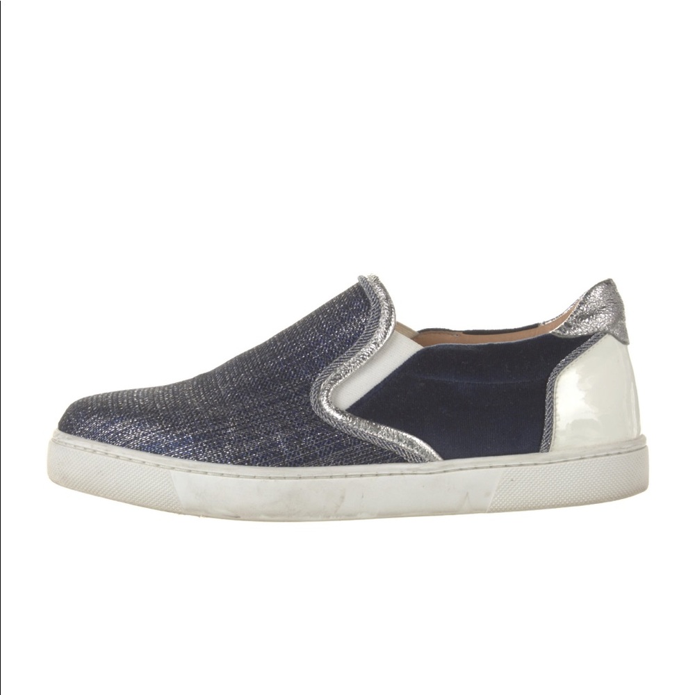 Christian Louboutin  colorblock velvet sneakers